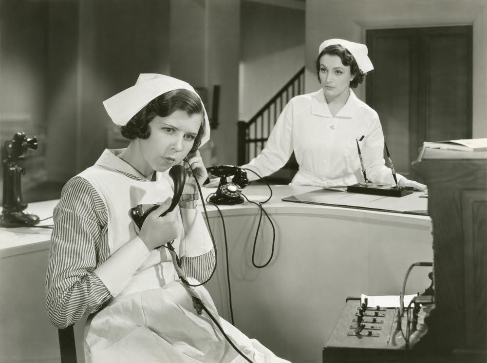 nurse phone talking talk cochrane evidently