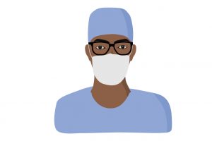male allied health worker, graphic